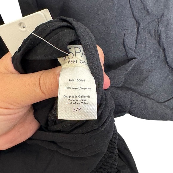 L*Space Women's Black Sungazer Maxi Dress Small Rayon Vacation Boho Resort - Picture 9 of 9